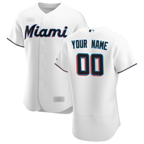 Miami Marlins White Home Team Jersey – Elite Sports Jersey