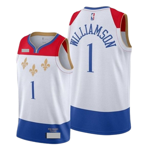 New Orleans Pelicans White Fleur-de-lis Team Jersey