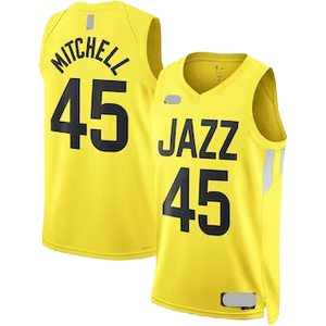 Utah Jazz Yellow Team Jersey