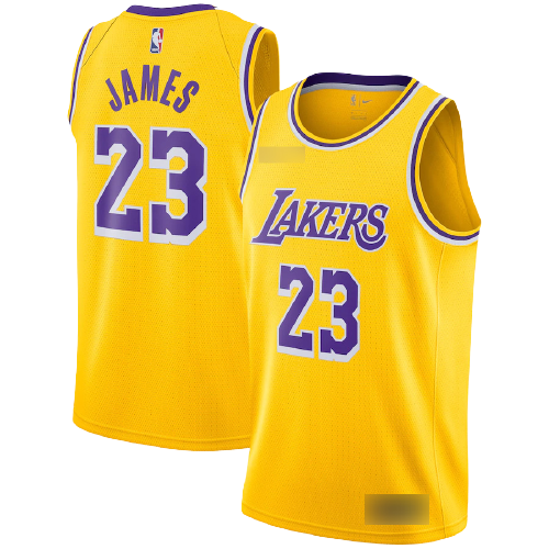 Clearance Los Angeles Lakers Gold JAMES Jersey