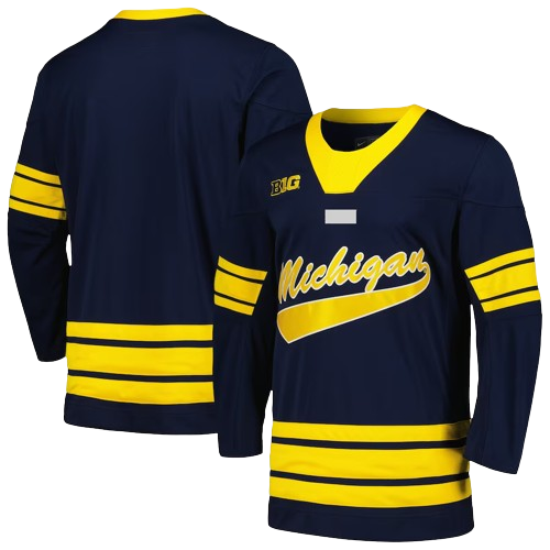 Michigan Wolverines Blue Hockey Jersey