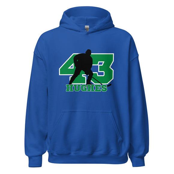 Quinn Hughes Blue Hoodie