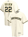 Milwaukee Brewers Cream Home Team Jersey