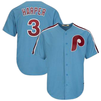 Nike Philadelphia Phillies Youth Light Blue Road Cooperstown Collection  Team Jersey