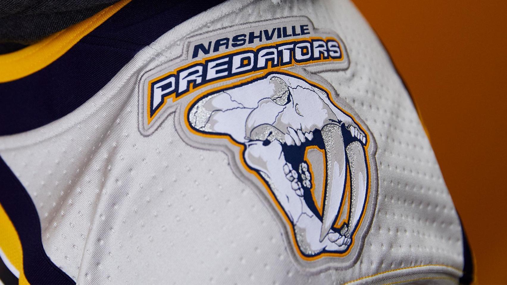 Athletic Knit NAS818C Nashville Predators Reverse Retro Jersey