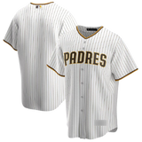 San Diego Padres White and Brown Pinstripe Jersey